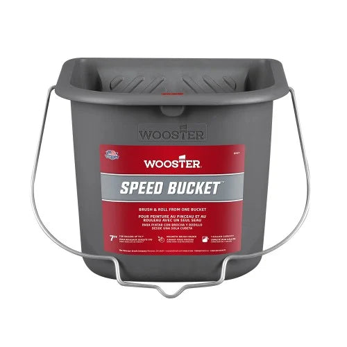 Seau peinture Wooster Speed Bucket™ – Compact avec grille pour rouleau et pinceau (1,9 L)