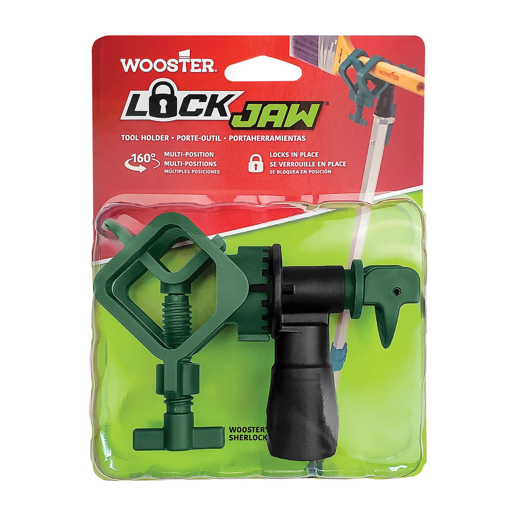 Wooster Lock Jaw en utilisation pour maintenir les outils de peinture à portée de main
